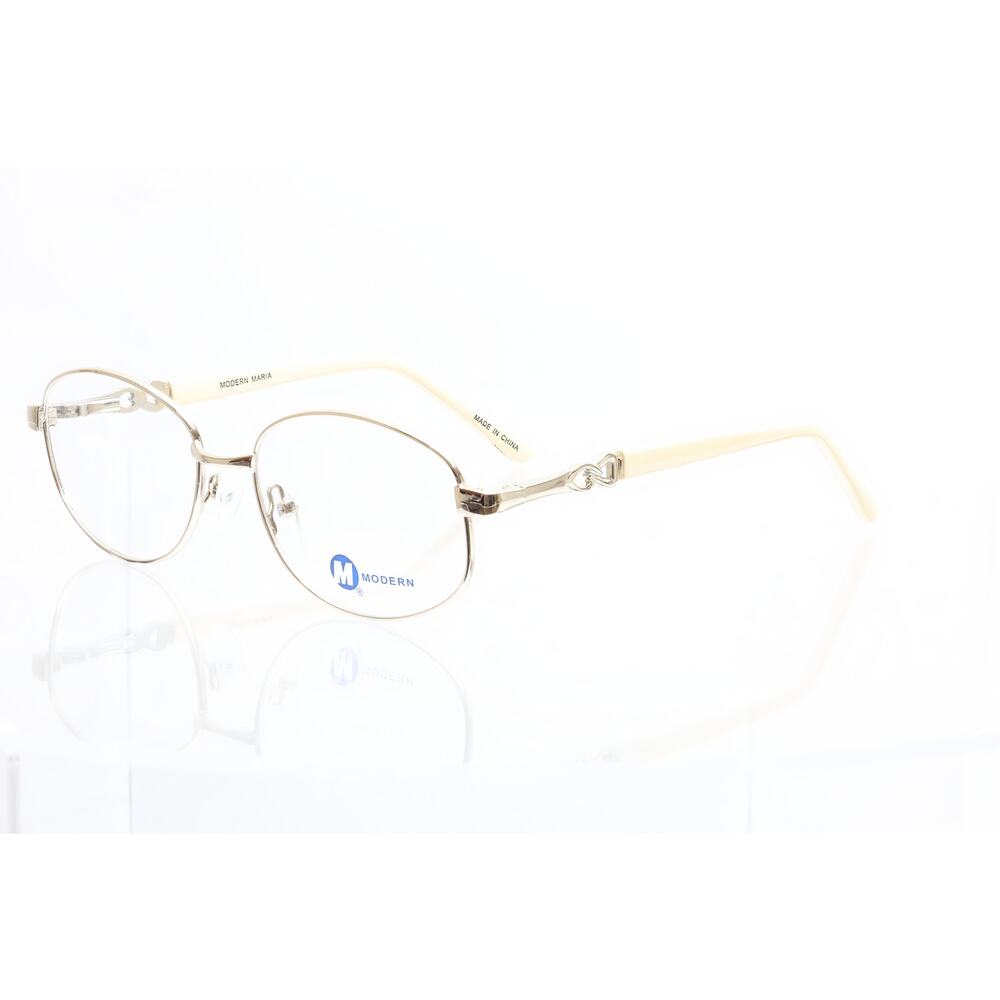 Modern Maria Gold/Pearl 53-17-135mm Eyeglasses FRAMES ONLY - NEW CONDITION
